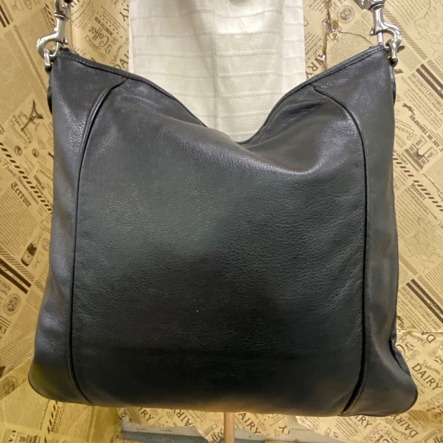 Gucci Tote Shoulder Bag GG Leather Black
