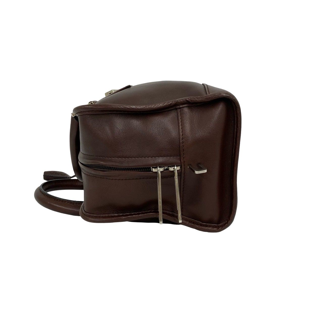 Loewe Amazona 28 Anagram Log Leather Mini Boston Bag with Key Brown