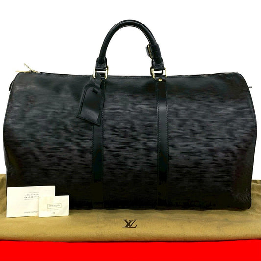 Louis Vuitton Vintage Keepall 50 Epi Leather Boston Bag Noir