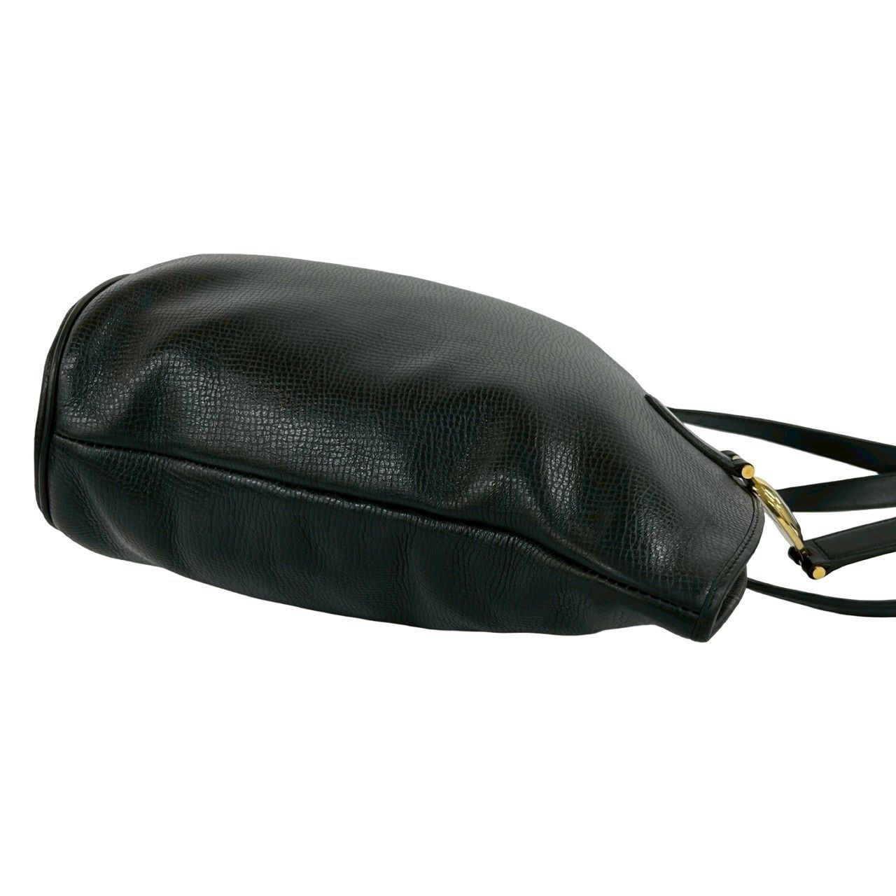 Dior CD Logo Leather Tote Shoulder Bag Black