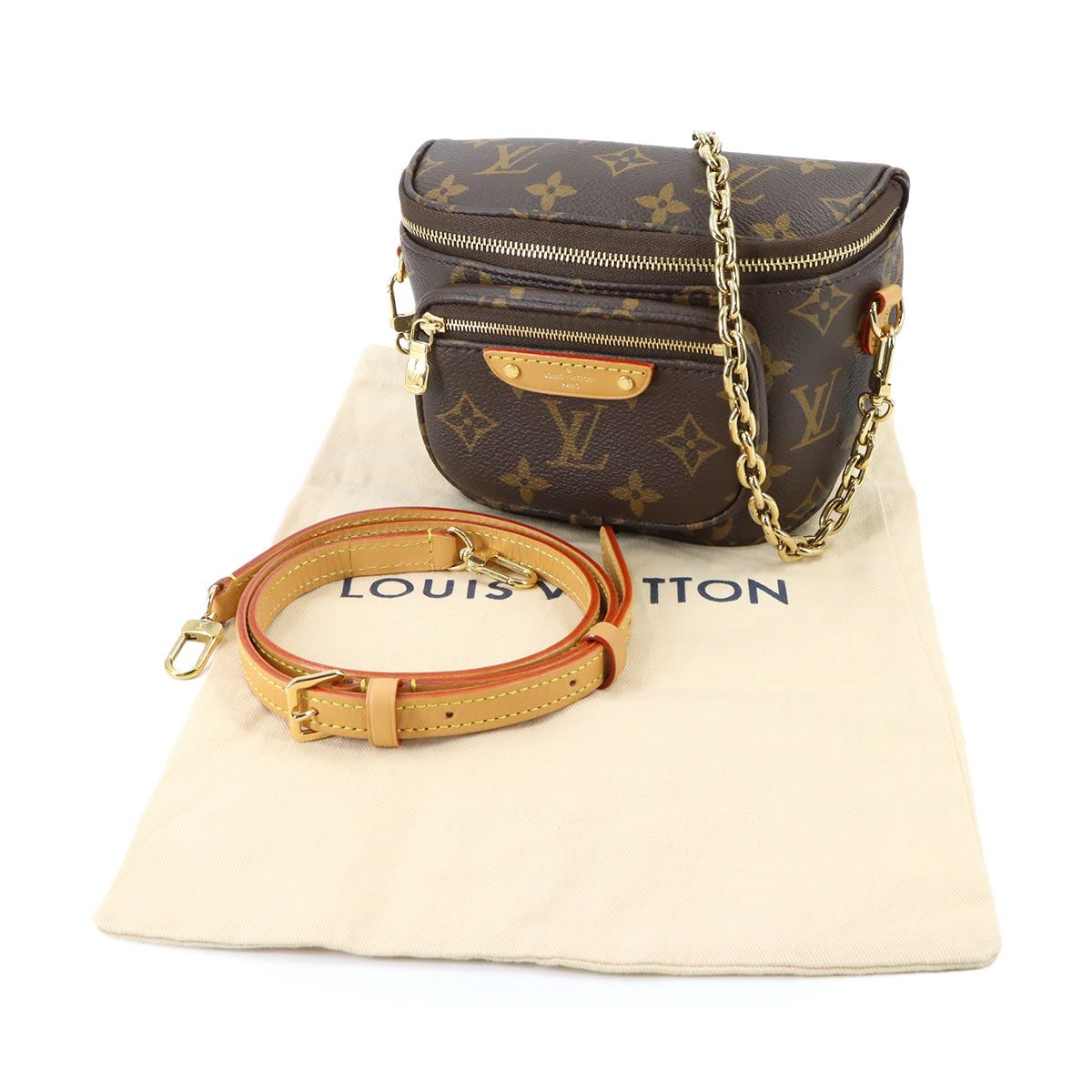 Louis Vuitton Monogram Mini Bumbag 2-Way Bag Brown