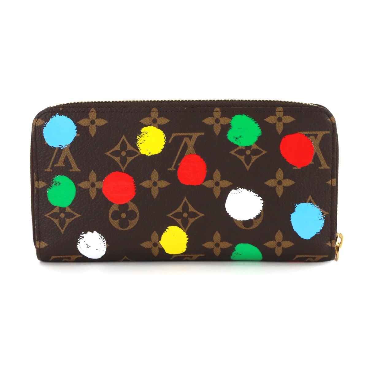 Louis Vuitton LV Xyk Monogram Painted Dot Zippy Wallet Zip Around