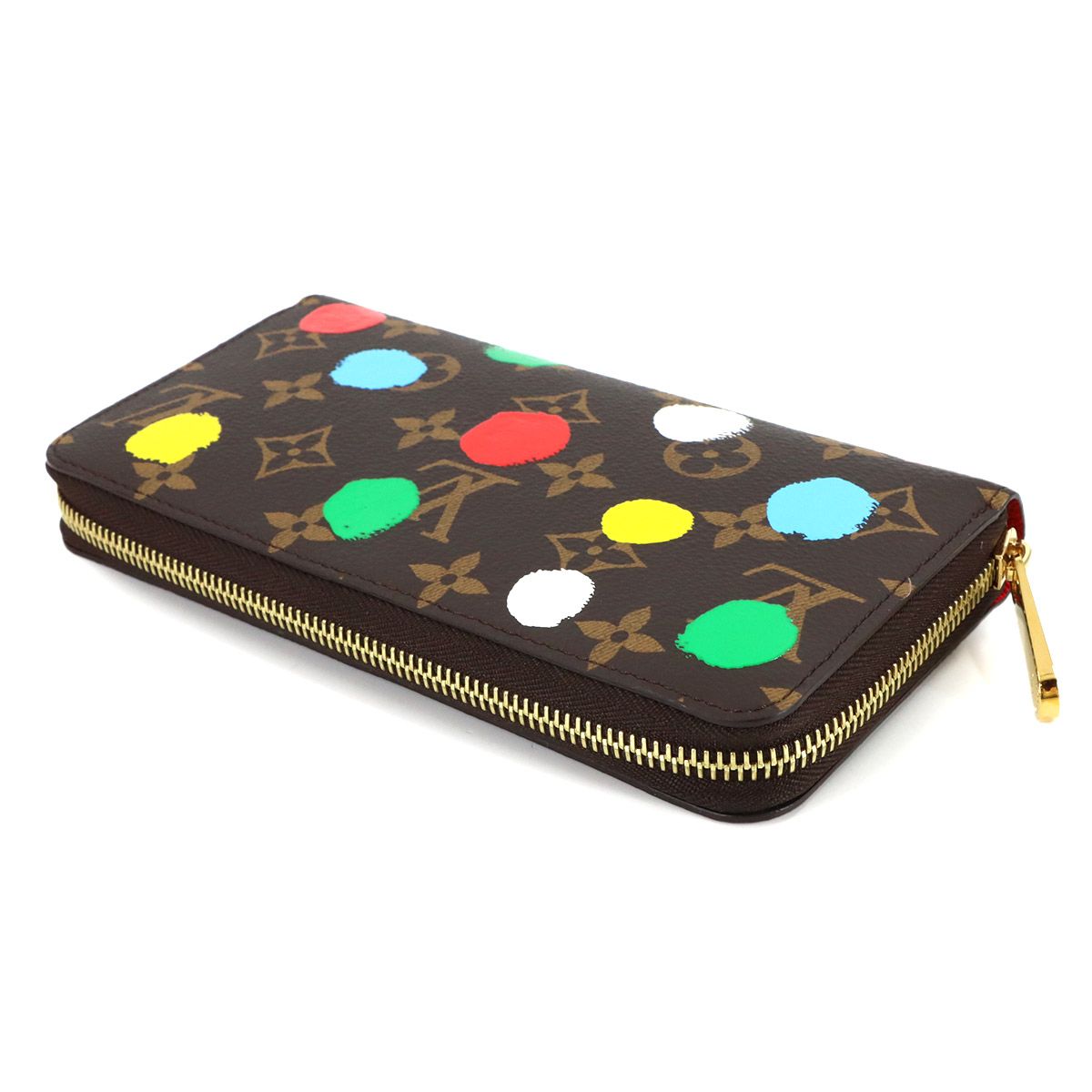 Louis Vuitton LV Xyk Monogram Painted Dot Zippy Wallet Zip Around