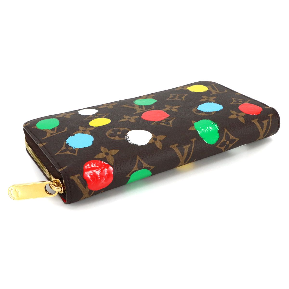 Louis Vuitton LV Xyk Monogram Painted Dot Zippy Wallet Zip Around