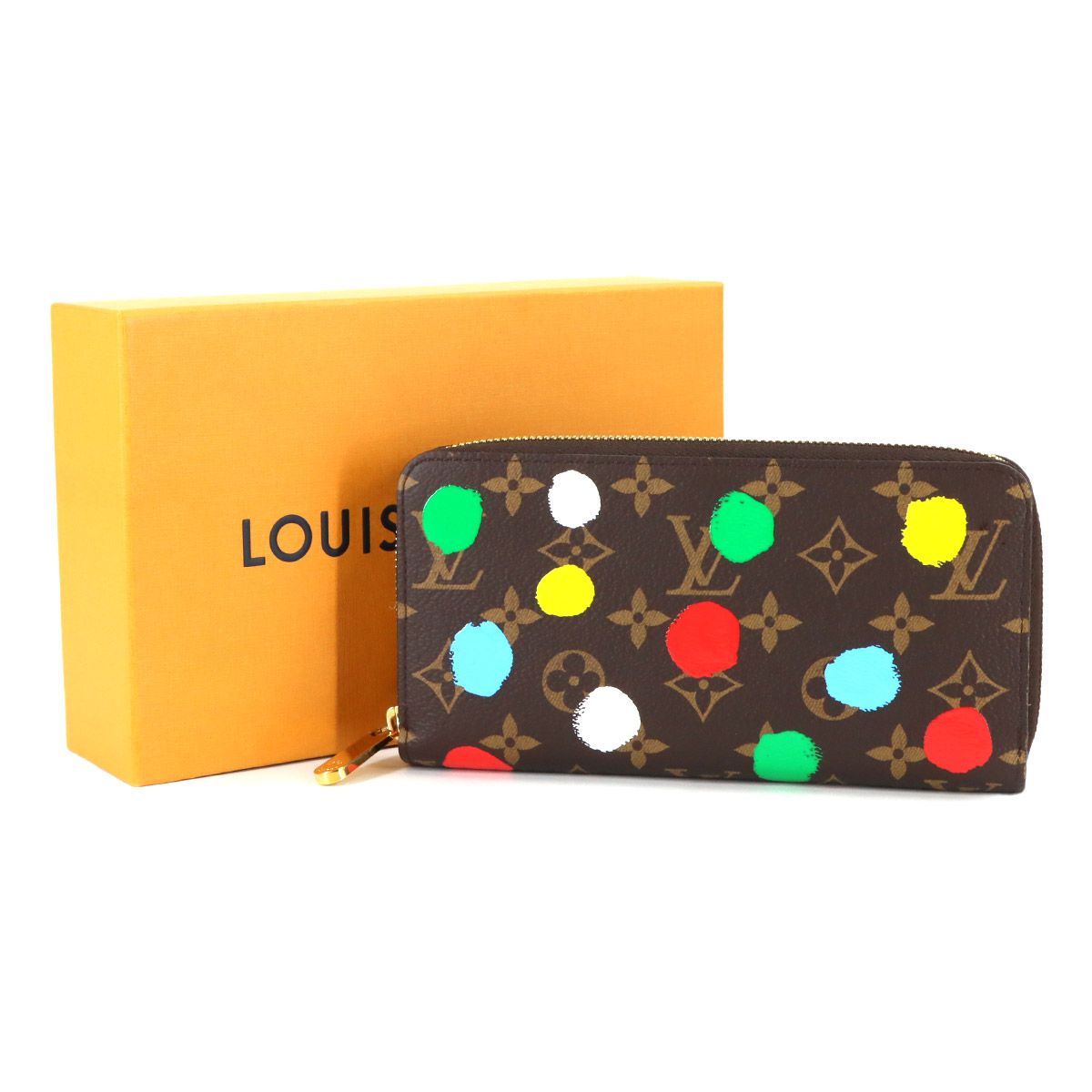 Louis Vuitton LV Xyk Monogram Painted Dot Zippy Wallet Zip Around