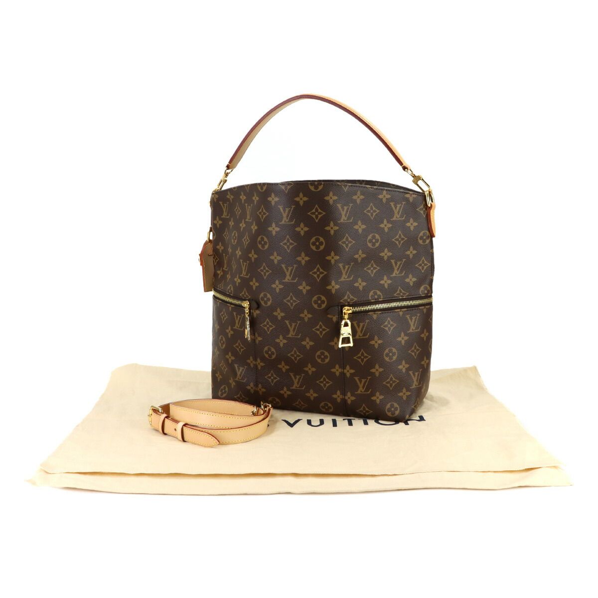 Louis Vuitton Monogram Melie 2-Way Shoulder Bag Brown