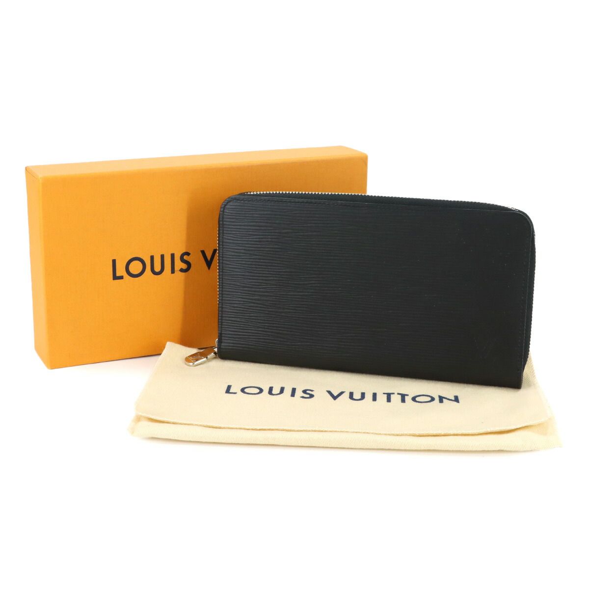 Louis Vuitton Epi Zippy Organizer NM Zip Around Wallet Leather Noir