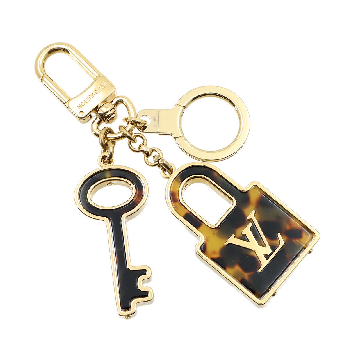 Louis Vuitton Porte Cles Confidence Bag Charm Key Holder Brown Gold
