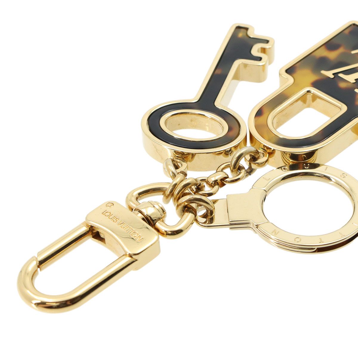 Louis Vuitton Porte Cles Confidence Bag Charm Key Holder Brown Gold