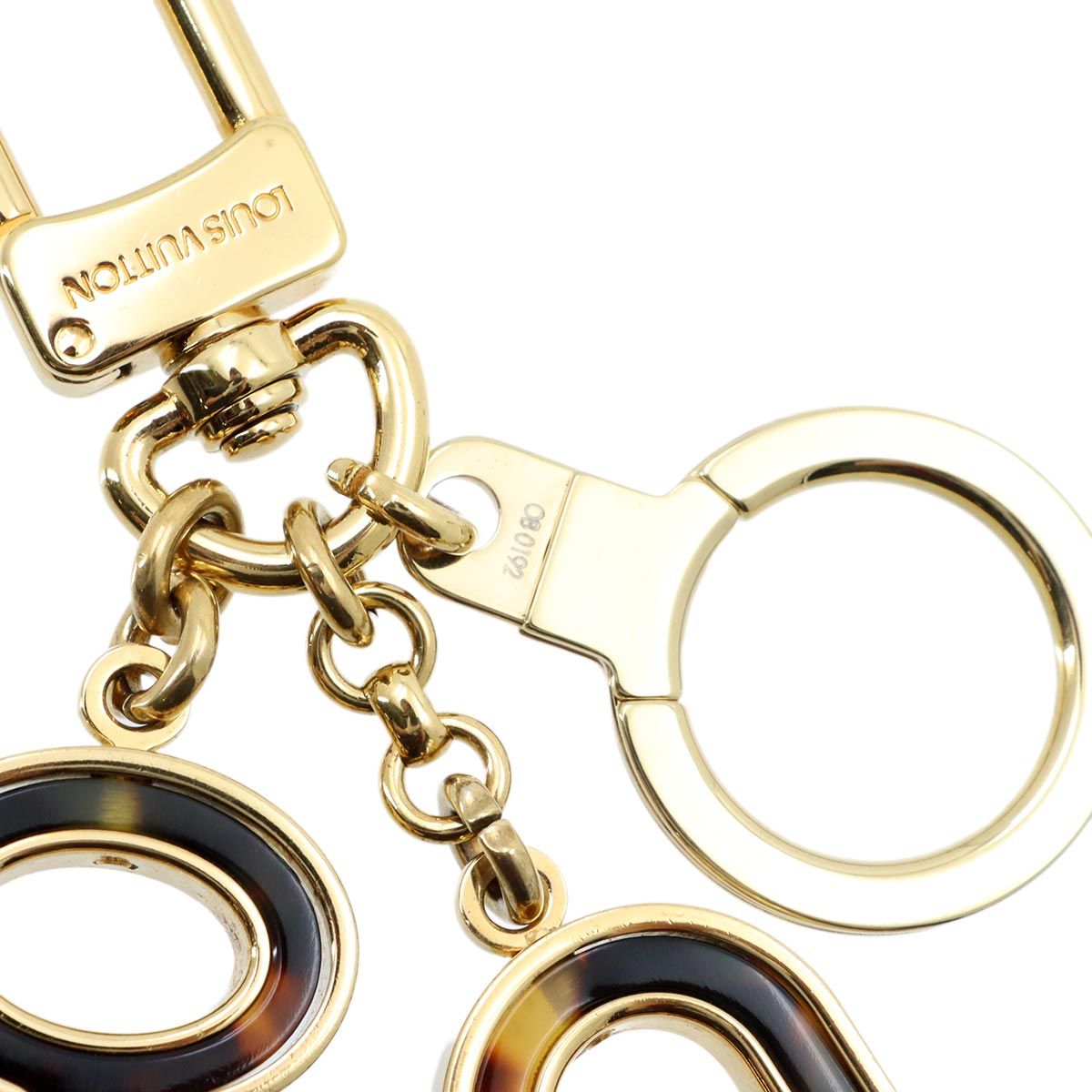 Louis Vuitton Porte Cles Confidence Bag Charm Key Holder Brown Gold