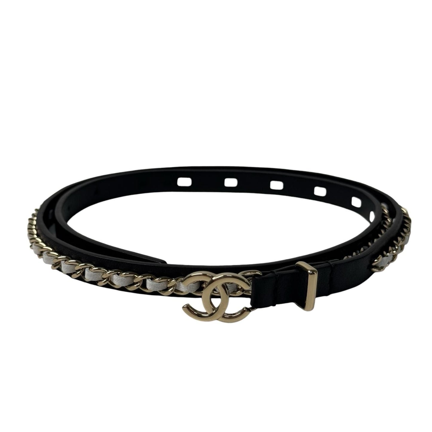 Chanel CC Logo 70 28 Chain Belt Leather