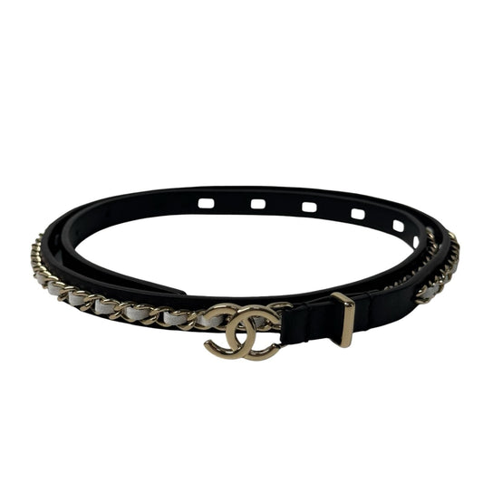 Chanel CC Logo 70 28 Chain Belt Leather