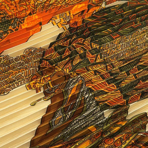 Hermes Pleated Scarf Brown