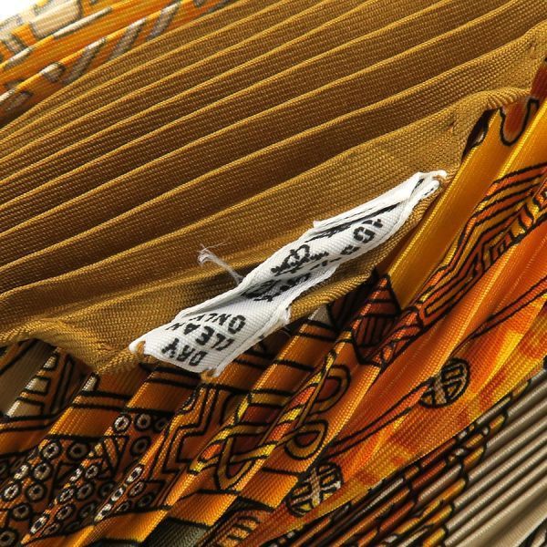 Hermes Pleated Scarf Brown