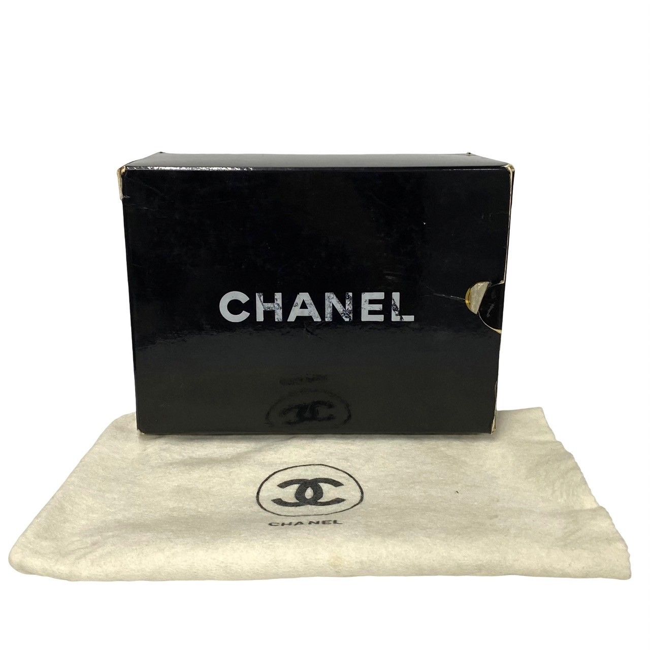 Chanel Box Quilted Lambskin Leather Fringe Chain Shoulder Bag Black