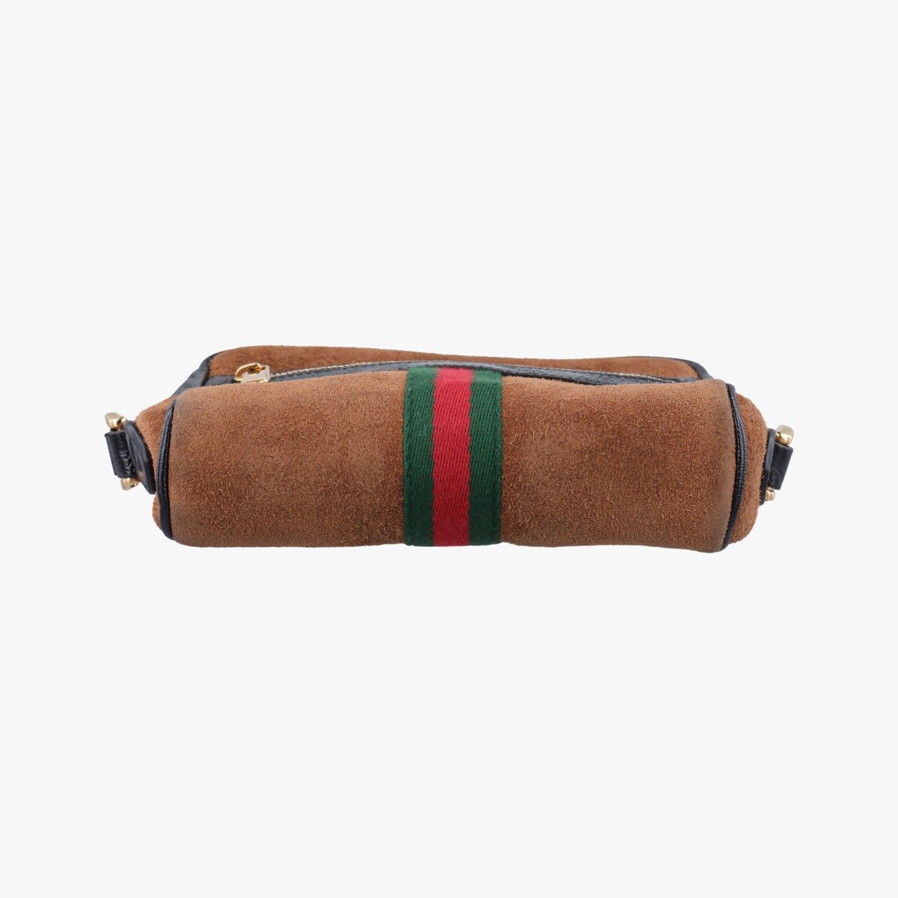 Gucci Ophidia Brown Black Leather Messenger Bag