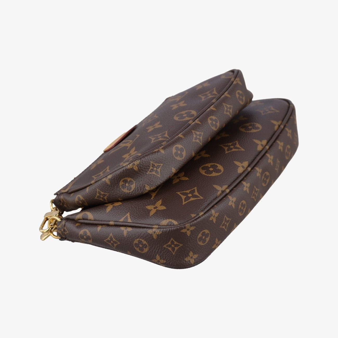 Louis Vuitton Multi Pochette Brown Rose Cles Monogram Canvas Pouch