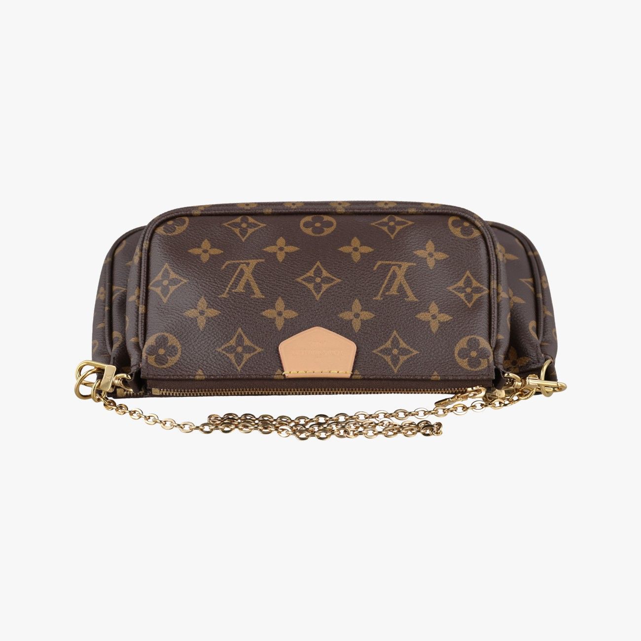 Louis Vuitton Multi Pochette Brown Rose Cles Monogram Canvas Pouch