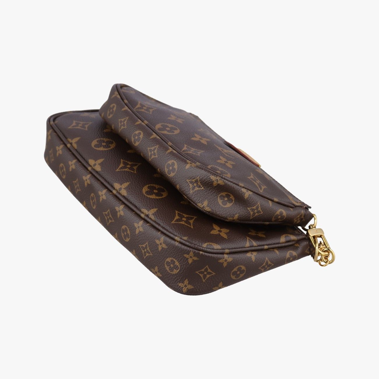 Louis Vuitton Multi Pochette Brown Rose Cles Monogram Canvas Pouch