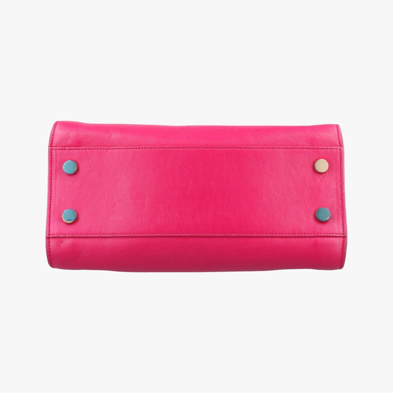 Saint Laurent Yves Baby Cabas Rose Red Leather Messenger Bag