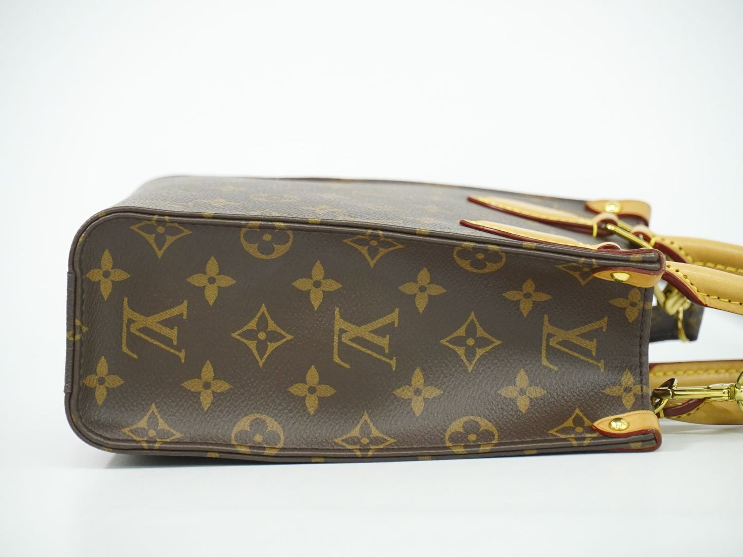 Louis Vuitton LV Sac Plat BB Monogram 2-Way Shoulder Bag Brown