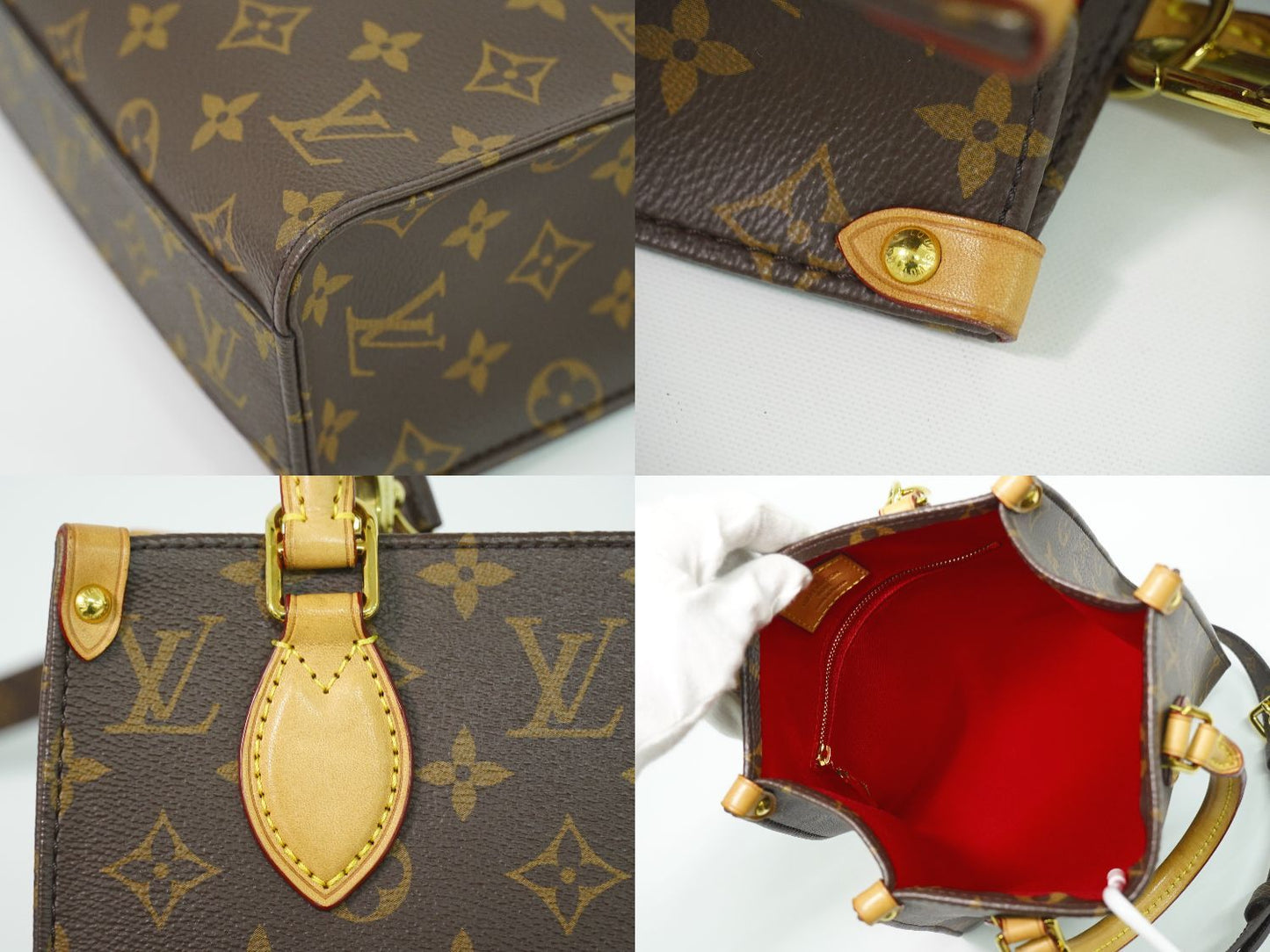 Louis Vuitton LV Sac Plat BB Monogram 2-Way Shoulder Bag Brown