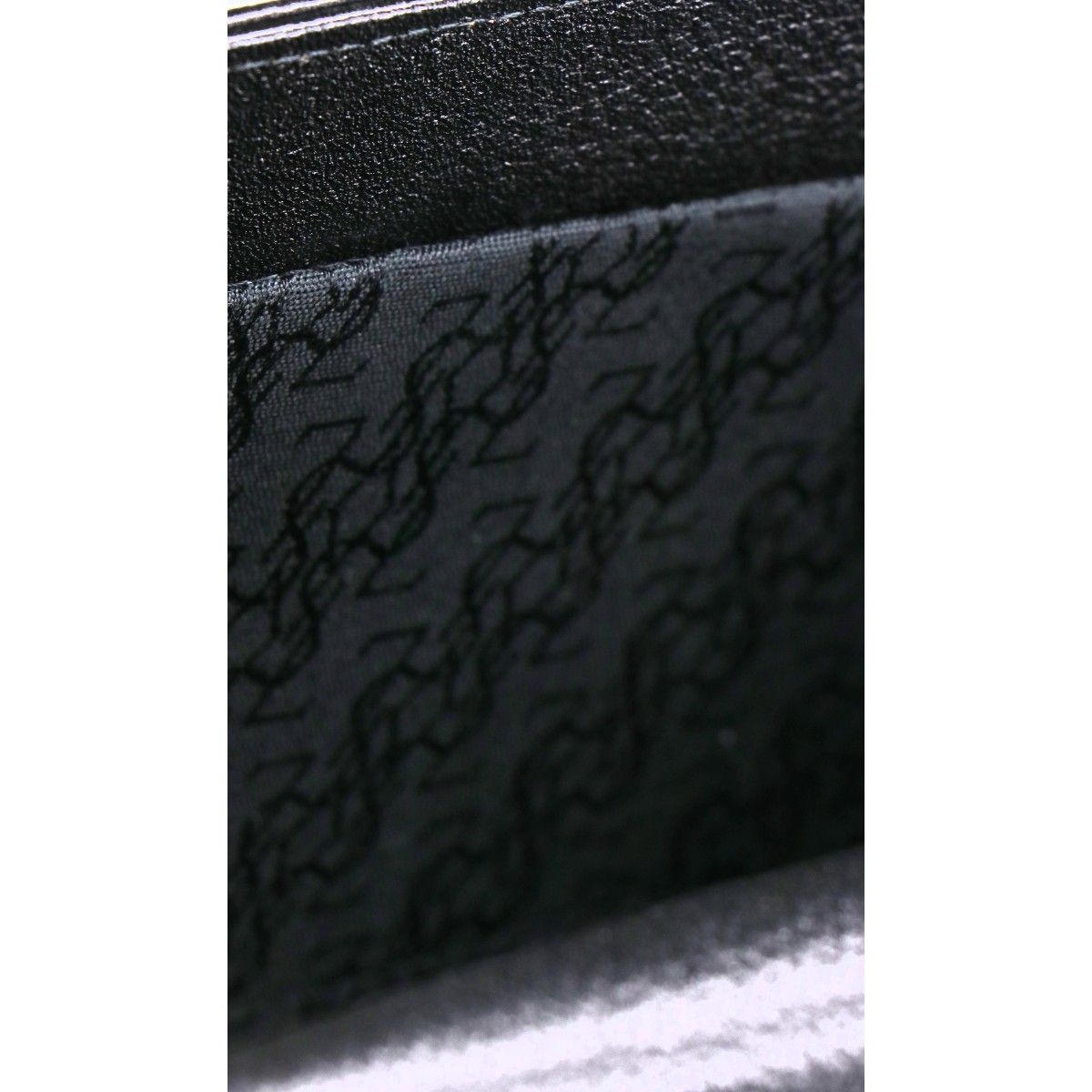 Saint Laurent Yves Vintage Logo Plate Leather Clutch