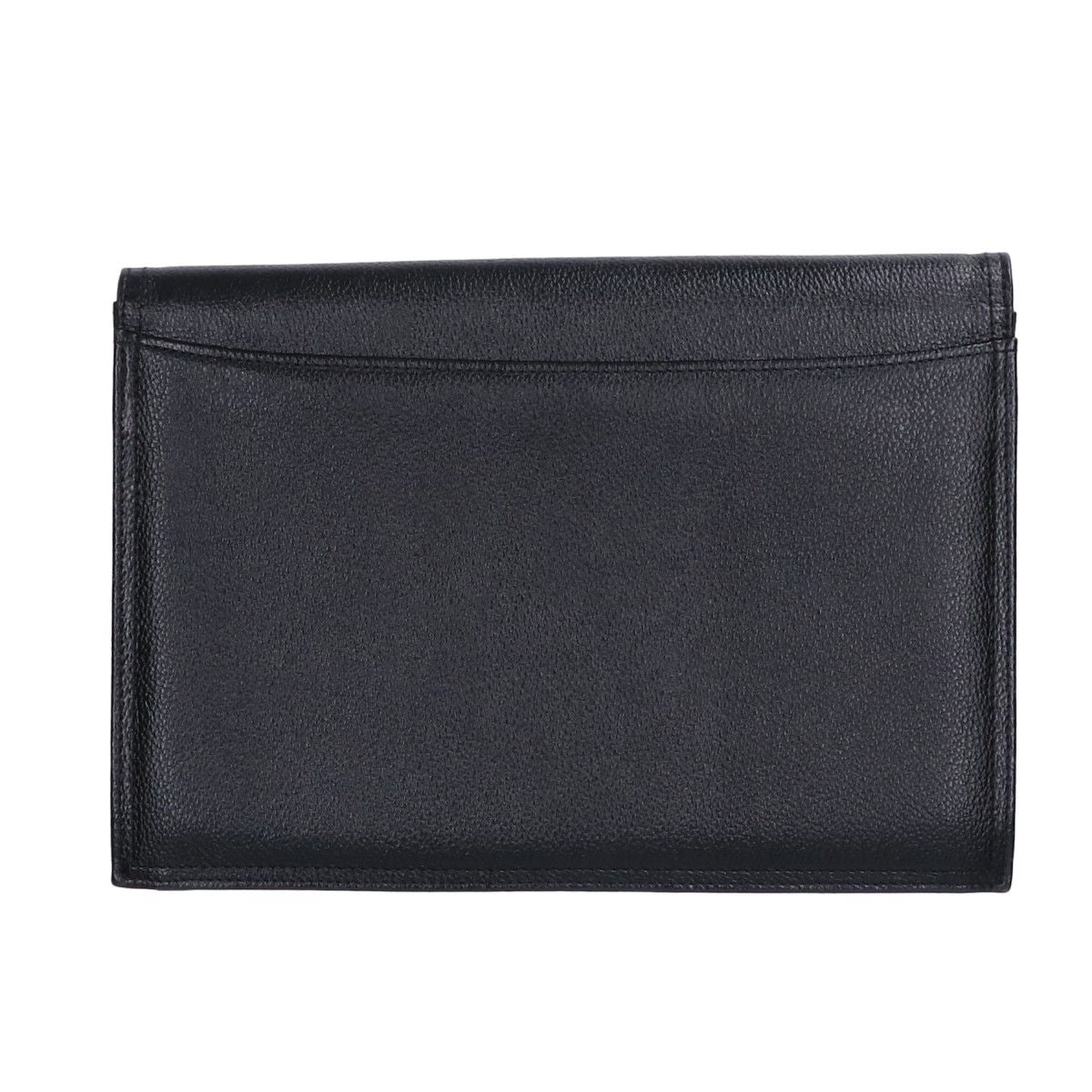 Saint Laurent Yves Vintage Logo Plate Leather Clutch