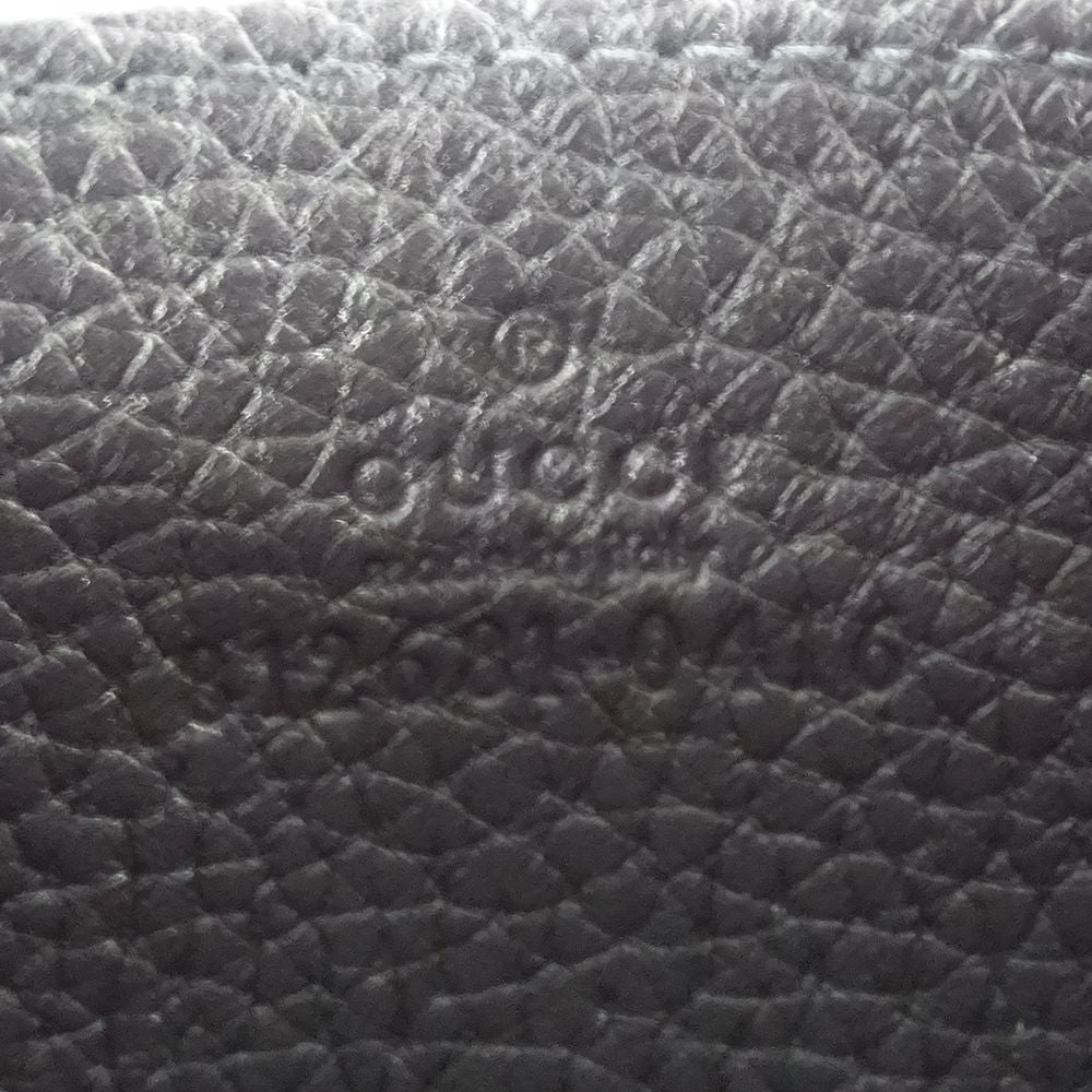 Gucci Card Case Jumbo GG Maxi Leather Black Compact