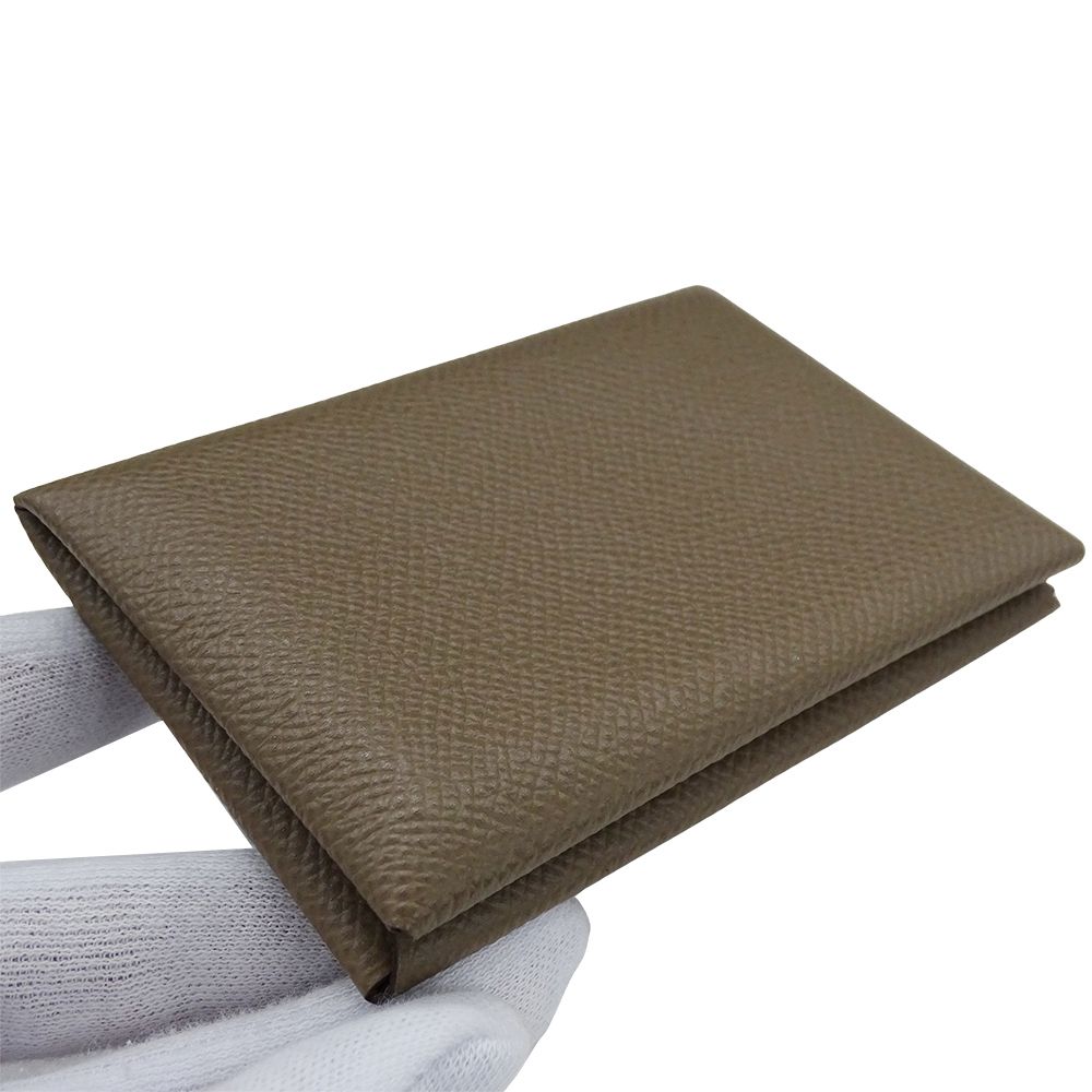 Hermes Card Case Calvi Veau Epsom Top Business Holder Simple