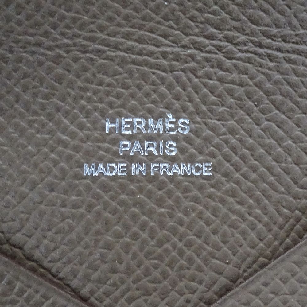 Hermes Card Case Calvi Veau Epsom Top Business Holder Simple