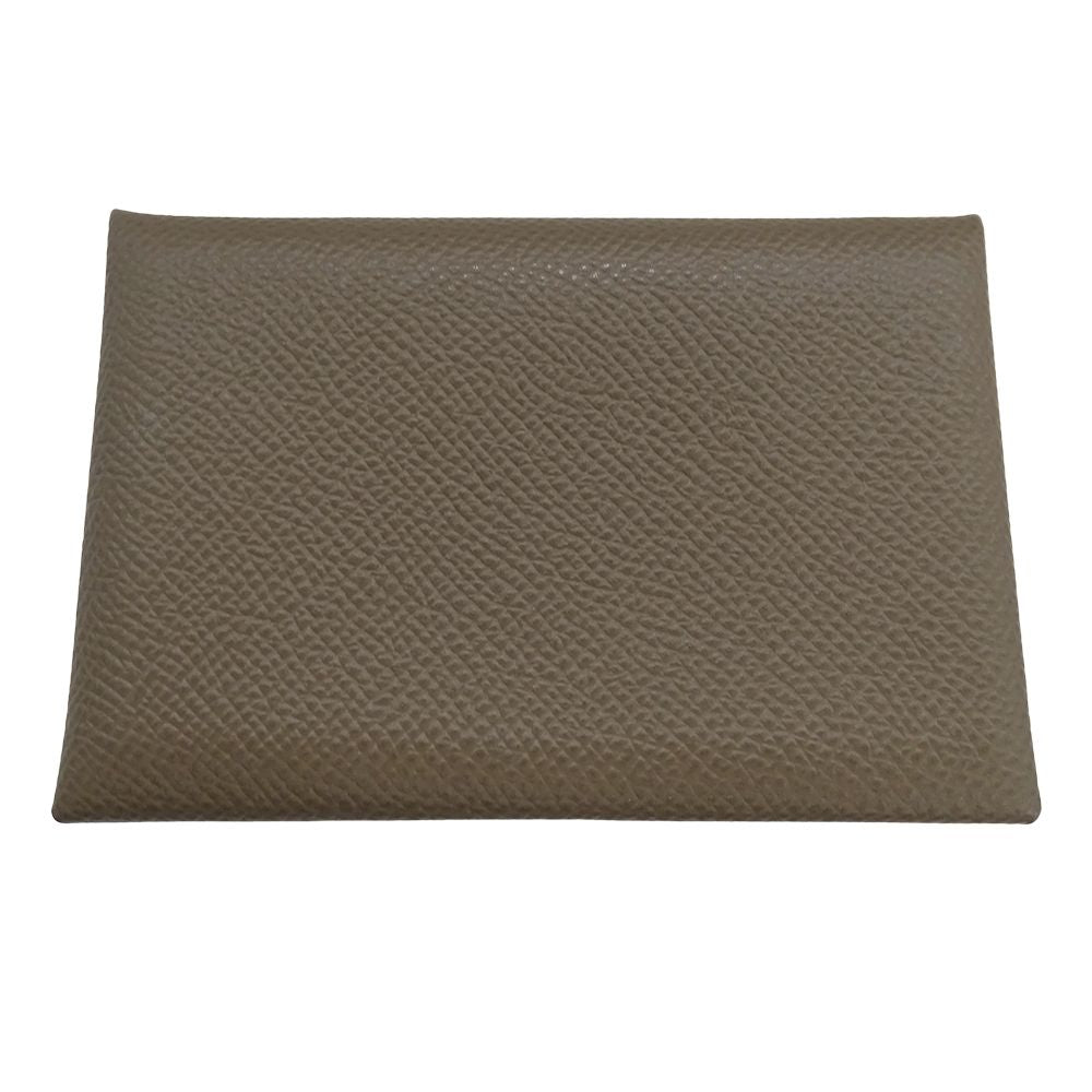 Hermes Card Case Calvi Veau Epsom Top Business Holder Simple