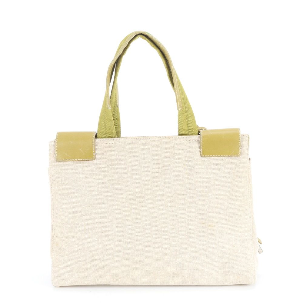 Prada Triangle Logo Leather Tote Shoulder