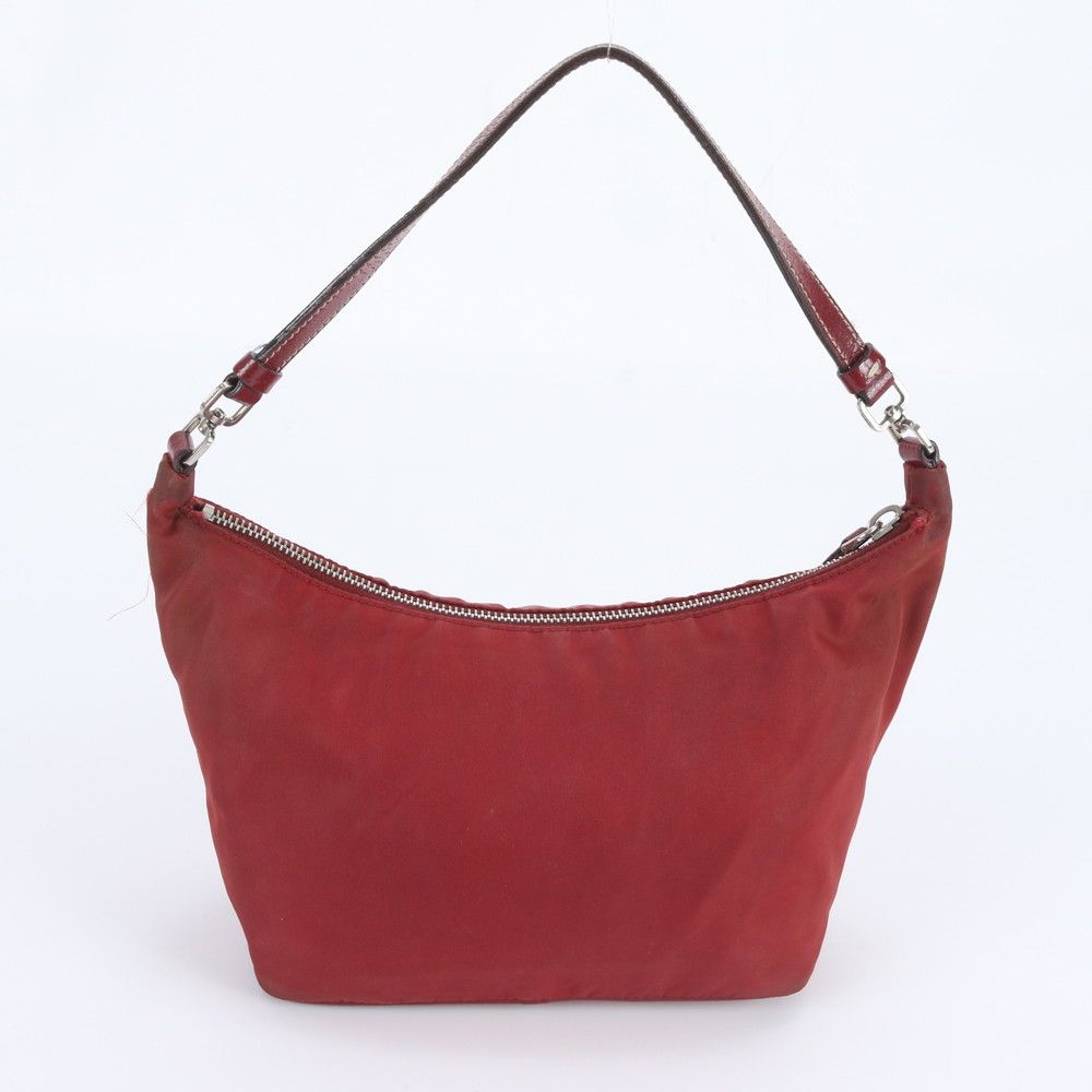 Prada Tessuto Nylon Triangle Logo Leather Shoulder Bag Ewe