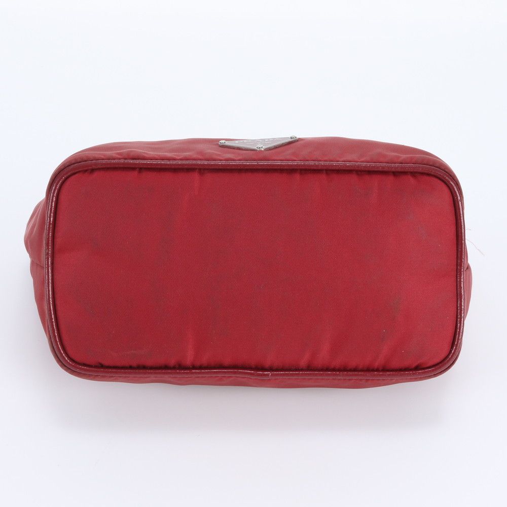 Prada Tessuto Nylon Triangle Logo Leather Shoulder Bag Ewe