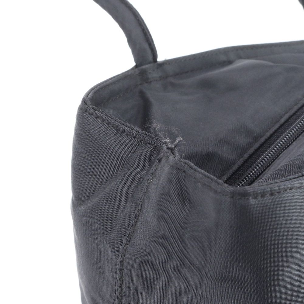 Prada Tessuto Nylon Triangle Logo Handbag Tote Black Ebe