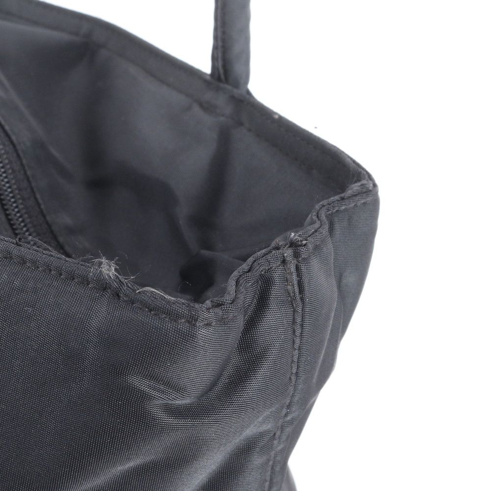 Prada Tessuto Nylon Triangle Logo Handbag Tote Black Ebe