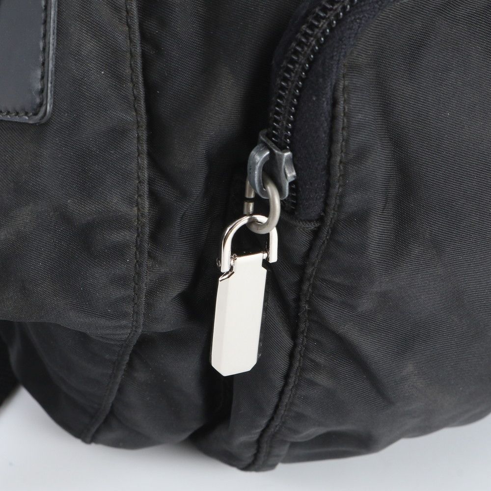 Prada Tessuto Nylon Triangle Logo Leather Shoulder Bag Crossbody Messenger