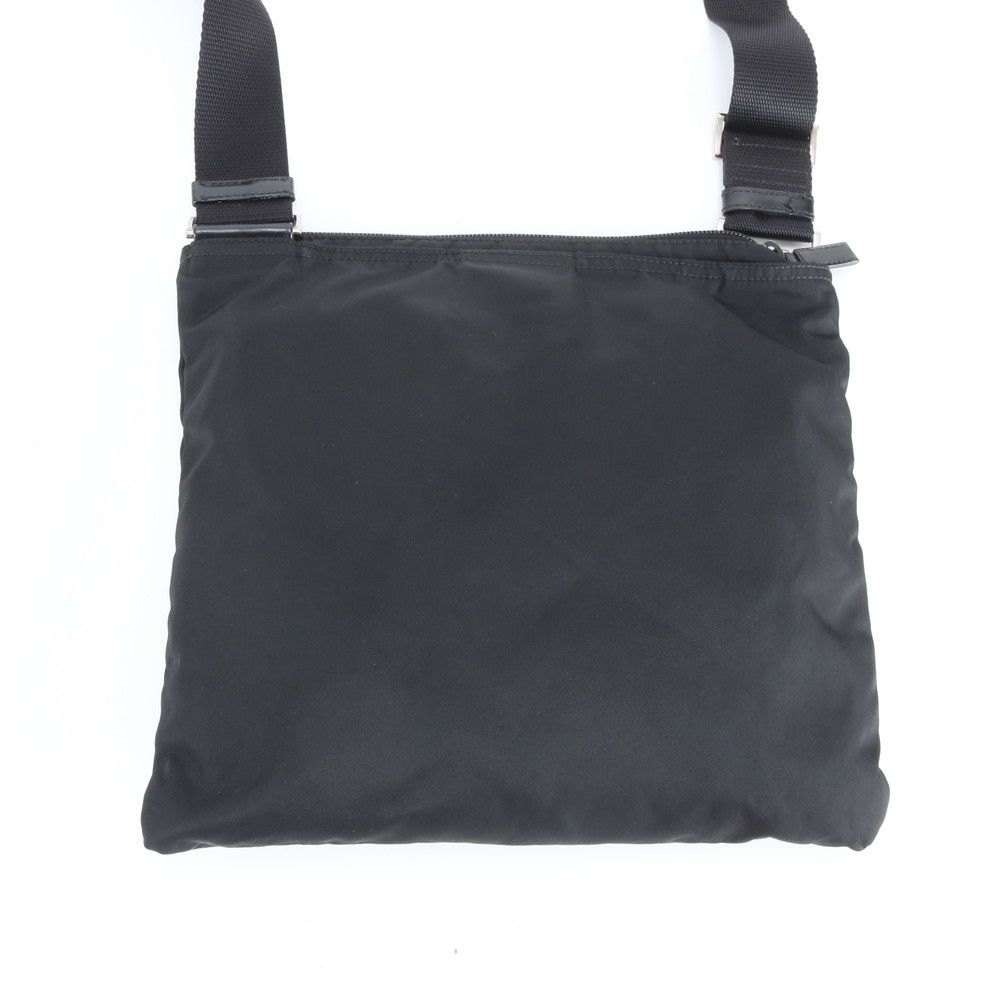 Prada Tessuto Nylon Triangle Logo Leather Shoulder Bag Crossbody Messenger