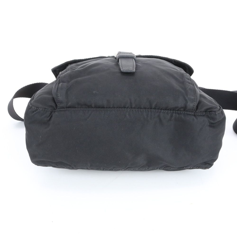 Prada Tessuto Nylon Triangle Logo Leather Shoulder Bag Crossbody Messenger Tote