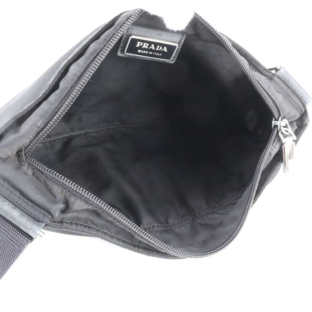 Prada Tessuto Nylon Triangle Logo Leather Shoulder Bag Crossbody Messenger Tote
