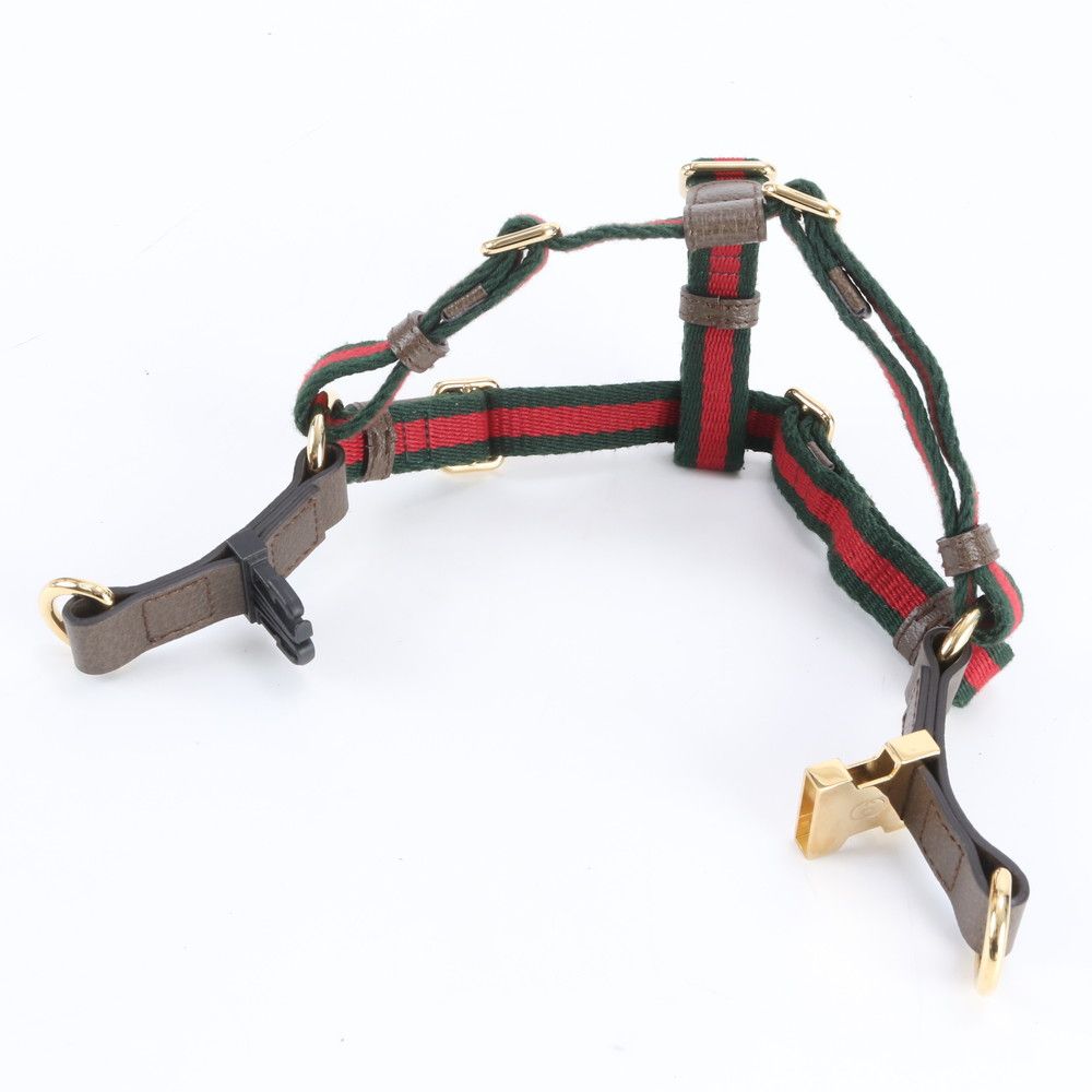 Gucci Sherry Line Pet Harness Adjustable Dog Equipment Torso Walking Outing