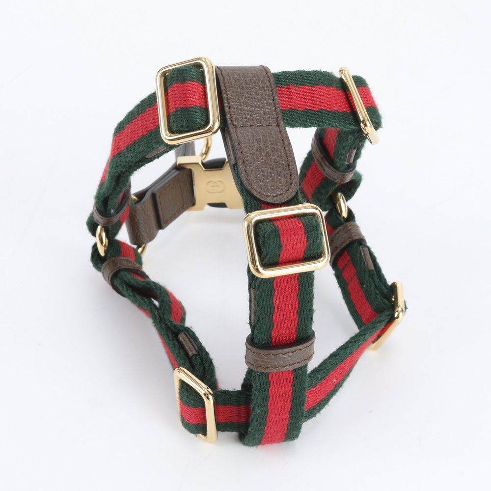 Gucci Sherry Line Pet Harness Adjustable Dog Equipment Torso Walking Outing