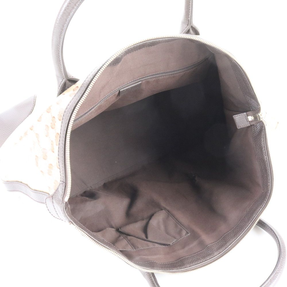 Gucci GG Crystal Leather Boston Bag Business Trip Tote Travel Brown Mwe
