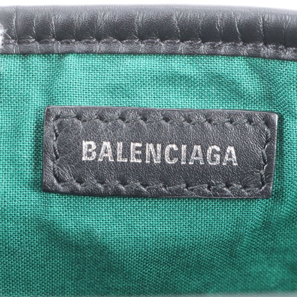 Balenciaga Navy Cabas Check Leather Tote Shoulder Hand Rbe
