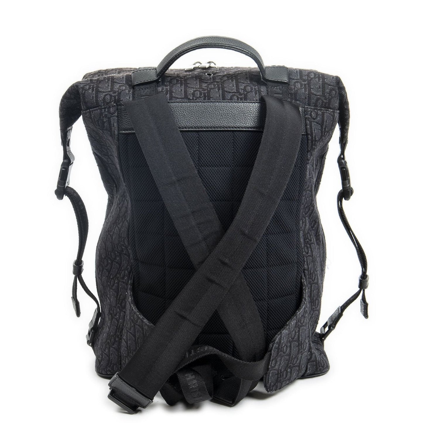 Dior Safari Backpack Black Oblique Peacock Canvas