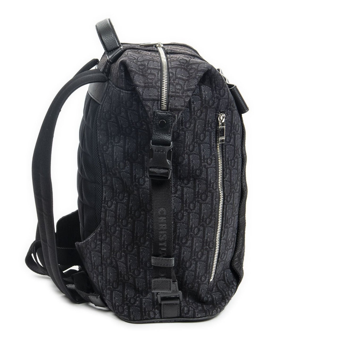 Dior Safari Backpack Black Oblique Peacock Canvas