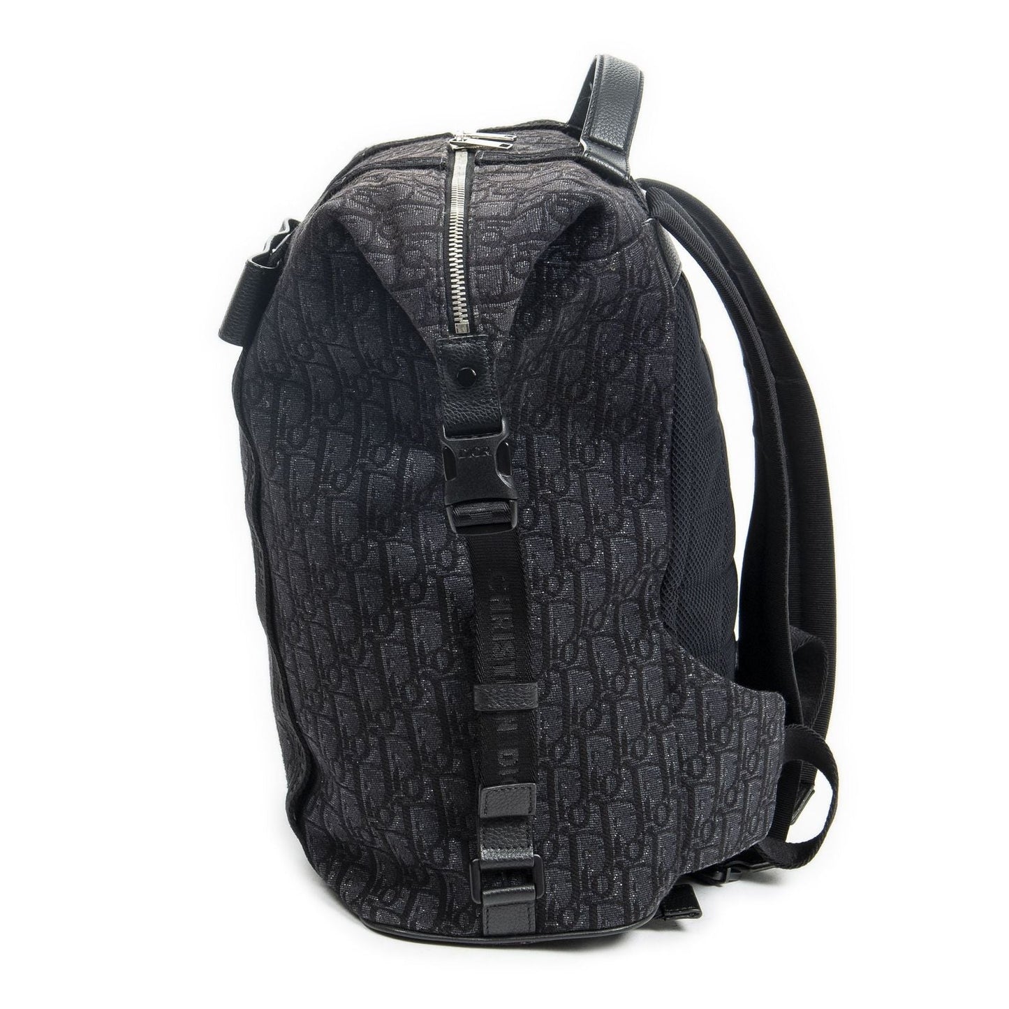 Dior Safari Backpack Black Oblique Peacock Canvas
