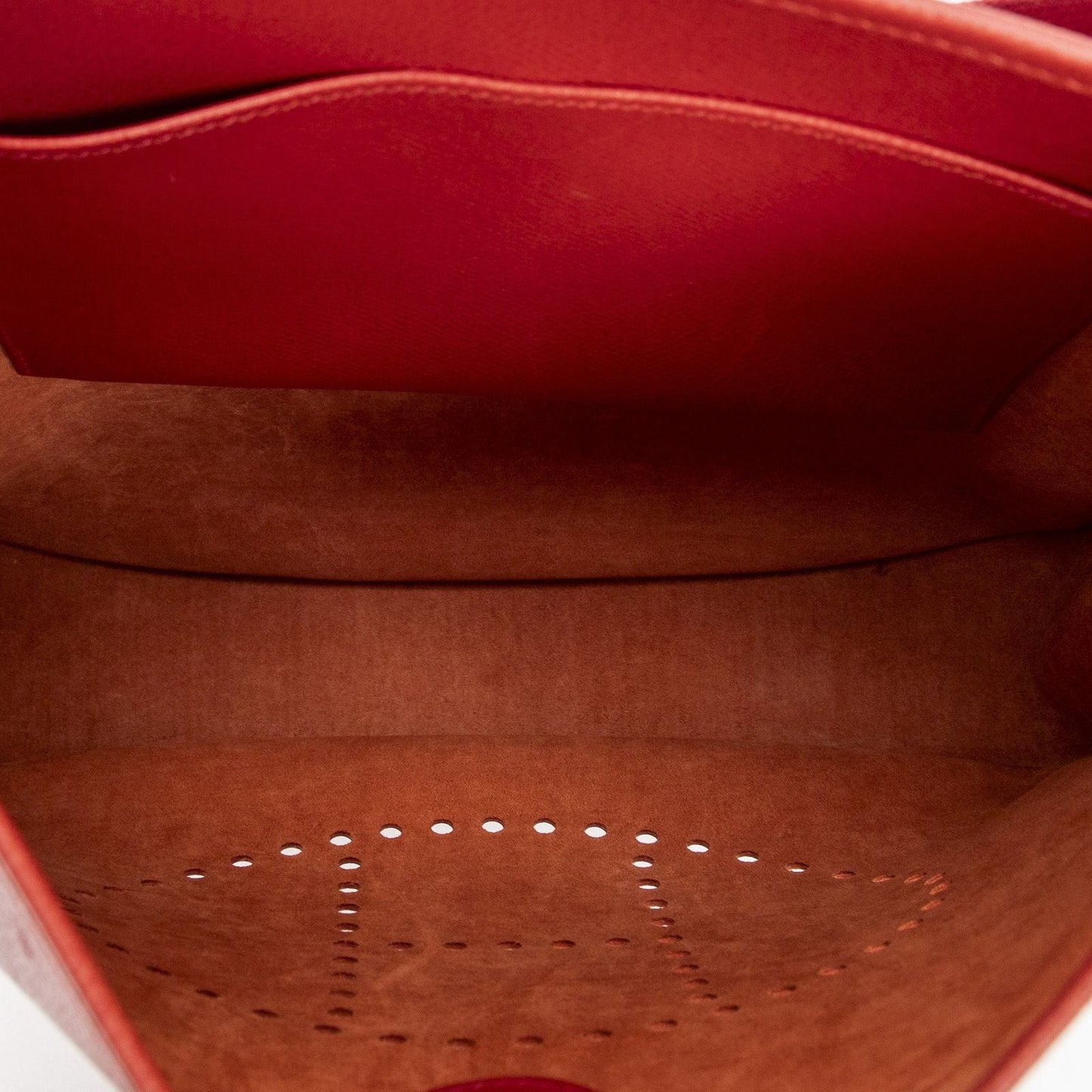 Hermes Evelyne I Rouge Epsom Leather Messenger Bag