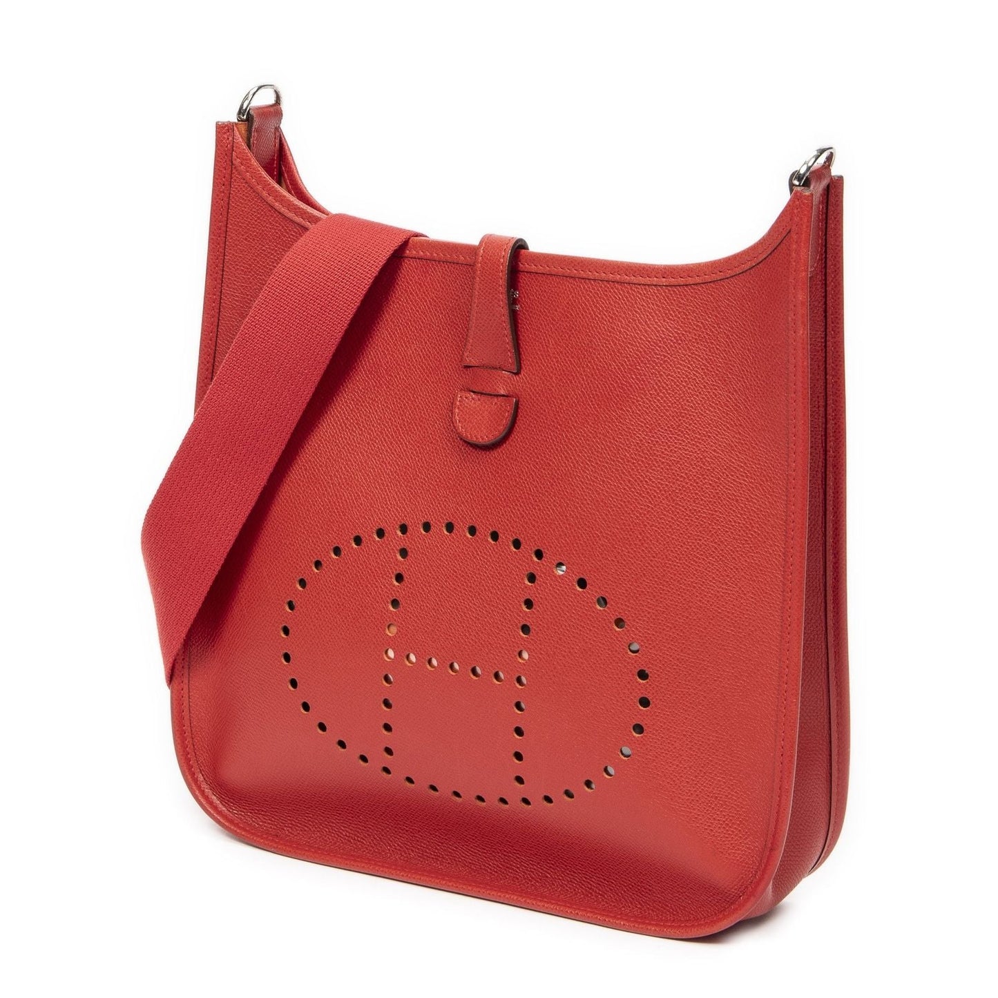 Hermes Evelyne I Rouge Epsom Leather Messenger Bag